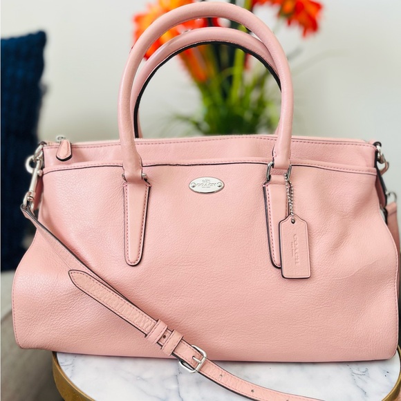 Coach Pink Leather Satchel with Removable Strap - Picture 3 of 10